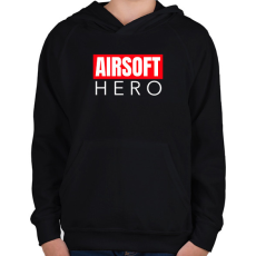 PRINTFASHION AIRSOFT HERO - Gyerek kapucnis pulóver - Fekete