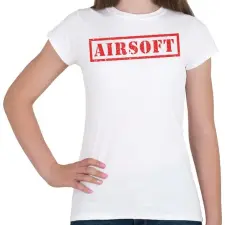 PRINTFASHION Airsoft - Női póló - Fehér női póló