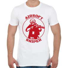 PRINTFASHION Airsoft sniper - Férfi póló - Fehér