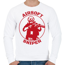 PRINTFASHION Airsoft sniper - Férfi pulóver - Fehér férfi pulóver, kardigán