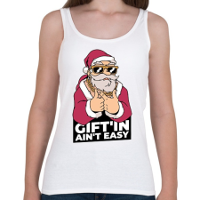 PRINTFASHION Ajándékozni nem könnyű - Női atléta - Fehér női trikó