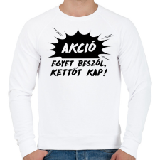 PRINTFASHION Akció - Egyet beszól - Férfi pulóver - Fehér férfi pulóver, kardigán