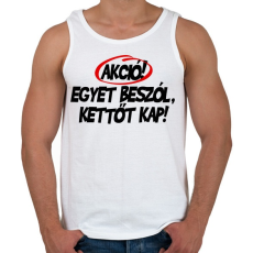 PRINTFASHION Akció! - Férfi atléta - Fehér