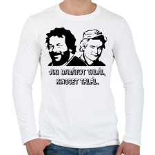 PRINTFASHION Aki barátot talál, kincset talál. - Férfi hosszú ujjú póló - Fehér férfi póló