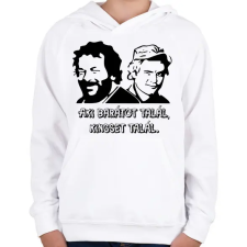 PRINTFASHION Aki barátot talál, kincset talál. - Gyerek kapucnis pulóver - Fehér gyerek pulóver, kardigán