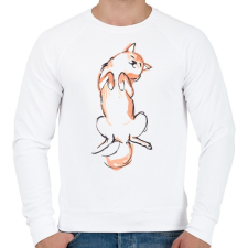 PRINTFASHION Akita - Férfi pulóver - Fehér férfi pulóver, kardigán