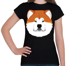 PRINTFASHION Akita Inu - Női póló - Fekete női póló