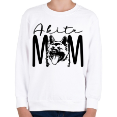 PRINTFASHION Akita Mom - Gyerek pulóver - Fehér