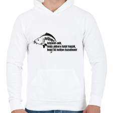 PRINTFASHION Akkora halat fogjak ne kelljen hazudnom - Férfi kapucnis pulóver - Fehér férfi pulóver, kardigán