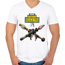 PRINTFASHION Aknavetők  - Férfi V-nyakú póló - Fehér férfi póló