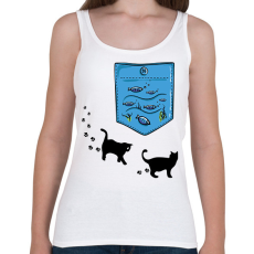 PRINTFASHION Akvárium zseb - Női atléta - Fehér