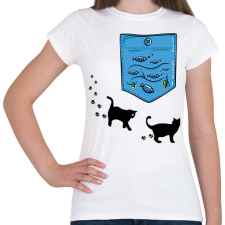 PRINTFASHION Akvárium zseb - Női póló - Fehér női póló