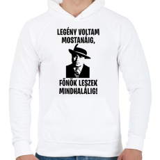 PRINTFASHION Al Capone főnök - Férfi kapucnis pulóver - Fehér