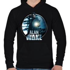 PRINTFASHION Alan Wake game - Férfi kapucnis pulóver - Fekete