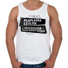 PRINTFASHION Alaplapra szültek - Férfi atléta - Fehér