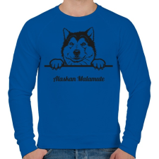 PRINTFASHION Alaskai Malamut - Férfi pulóver - Királykék férfi pulóver, kardigán