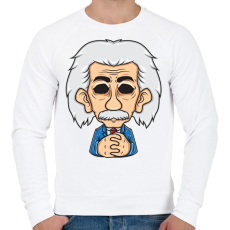 PRINTFASHION Albert Einstein - Férfi pulóver - Fehér