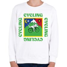 PRINTFASHION Albert Hofmann - Cycling - Gyerek pulóver - Fehér gyerek pulóver, kardigán