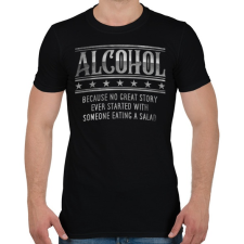 PRINTFASHION Alcohol - Férfi póló - Fekete férfi póló