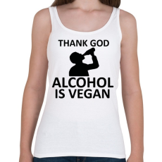 PRINTFASHION Alcohol is vegan - Női atléta - Fehér