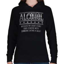 PRINTFASHION Alcohol - Női kapucnis pulóver - Fekete női pulóver, kardigán