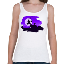 PRINTFASHION Alcoholic Santa - Paining mask - Női atléta - Fehér női trikó