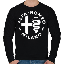 PRINTFASHION Alf'a Romeo Milano - Férfi pulóver - Fekete férfi pulóver, kardigán
