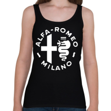 PRINTFASHION Alf'a Romeo Milano - Női atléta - Fekete női trikó