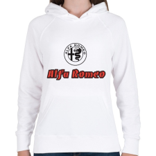 PRINTFASHION Alf'a Romeo - Női kapucnis pulóver - Fehér női pulóver, kardigán