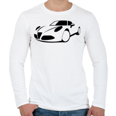 PRINTFASHION Alfa Rome 8C 01 - Férfi hosszú ujjú póló - Fehér