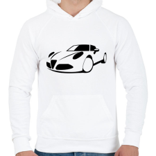 PRINTFASHION Alfa Rome 8C 01 - Férfi kapucnis pulóver - Fehér férfi pulóver, kardigán