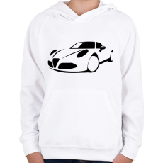 PRINTFASHION Alfa Rome 8C 01 - Gyerek kapucnis pulóver - Fehér