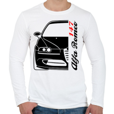 PRINTFASHION Alfa Romeo 147 02 - Férfi hosszú ujjú póló - Fehér
