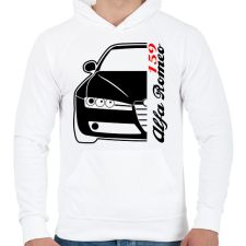 PRINTFASHION Alfa Romeo 159 002 - Férfi kapucnis pulóver - Fehér férfi pulóver, kardigán