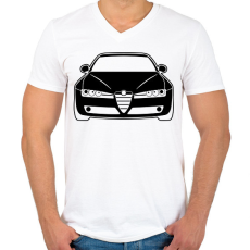 PRINTFASHION Alfa Romeo 159 003 - Férfi V-nyakú póló - Fehér