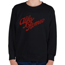 PRINTFASHION Alfa Romeo bordó - Gyerek pulóver - Fekete
