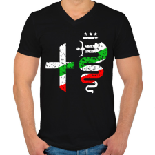 PRINTFASHION Alfa Romeo - Férfi V-nyakú póló - Fekete férfi póló