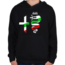 PRINTFASHION Alfa Romeo  - Gyerek kapucnis pulóver - Fekete