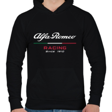 PRINTFASHION Alfa Romeo racing since 1910 - fehér - Férfi kapucnis pulóver - Fekete férfi pulóver, kardigán