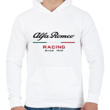 PRINTFASHION Alfa Romeo racing since 1910 - Férfi kapucnis pulóver - Fehér férfi pulóver, kardigán