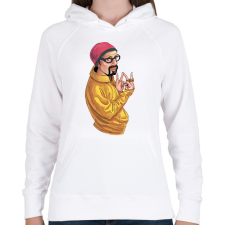 PRINTFASHION Ali G - Női kapucnis pulóver - Fehér női pulóver, kardigán
