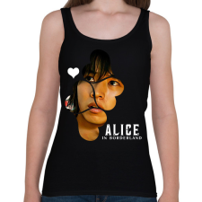 PRINTFASHION Alice in borderland arisu fehér - Női atléta - Fekete női trikó