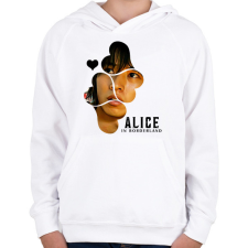 PRINTFASHION Alice in borderland arisu fekete - Gyerek kapucnis pulóver - Fehér gyerek pulóver, kardigán