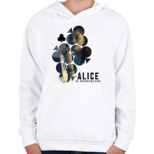 PRINTFASHION Alice in borderland KUINA fekete - Gyerek kapucnis pulóver - Fehér gyerek pulóver, kardigán