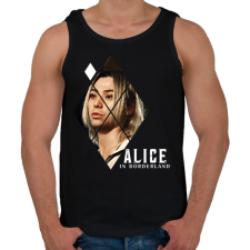 PRINTFASHION Alice in borderland shuntaro fehér - Férfi atléta - Fekete atléta, trikó