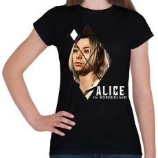 PRINTFASHION Alice in borderland shuntaro fehér - Női póló - Fekete