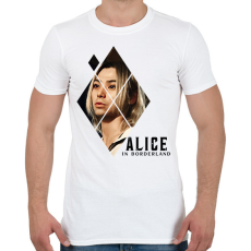 PRINTFASHION Alice in borderland shuntaro fekete - Férfi póló - Fehér