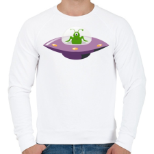 PRINTFASHION Alien - Férfi pulóver - Fehér férfi pulóver, kardigán