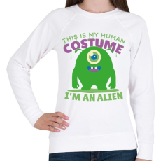 PRINTFASHION Alien - idegen - Női pulóver - Fehér