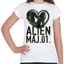 PRINTFASHION alien május 1 - Női póló - Fehér női póló